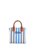 Borsa a mano con tracolla Vanity Bag Mini azzurro e bianco