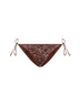Brown bandana-print lycra Virgo classic bikini bottom