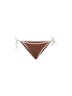 Slip bikini con laccetti Virgo String in lycra marrone