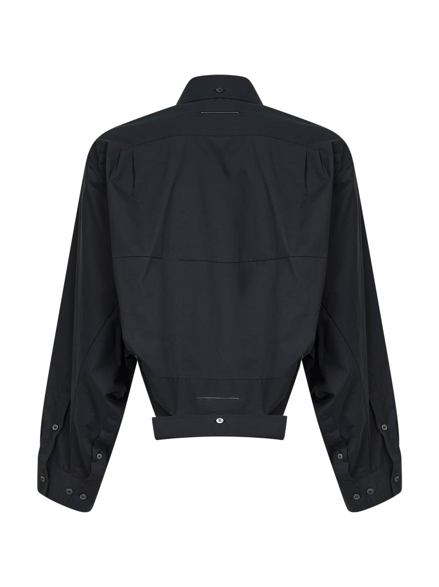 Camicia effetto speculare in popeline di cotone antracite