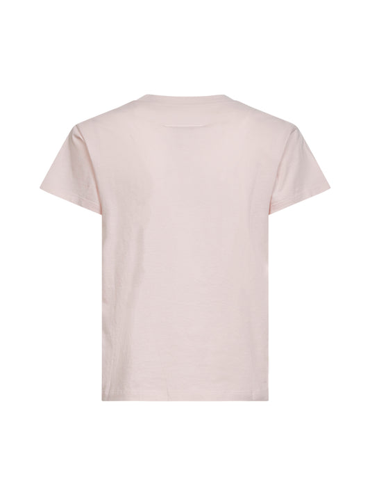 Pink breathable cotton jersey numeric T-shirt