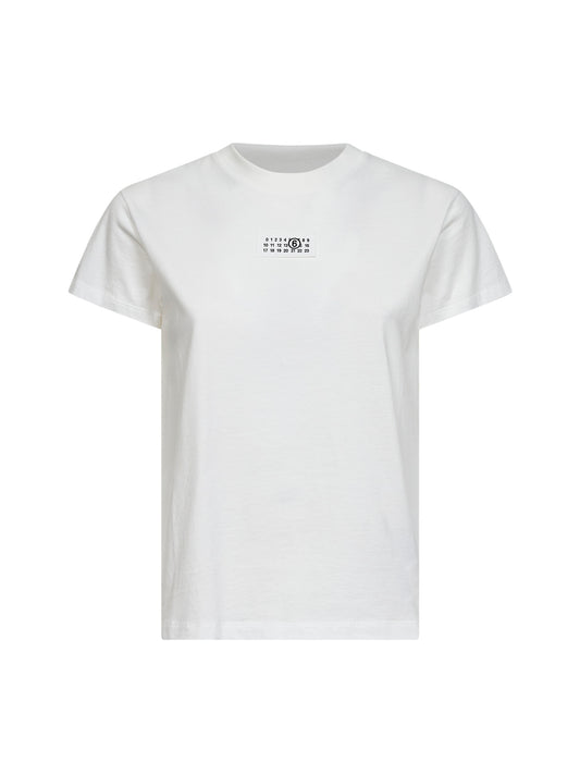 T-shirt numeric in jersey di cotone traspirante bianco