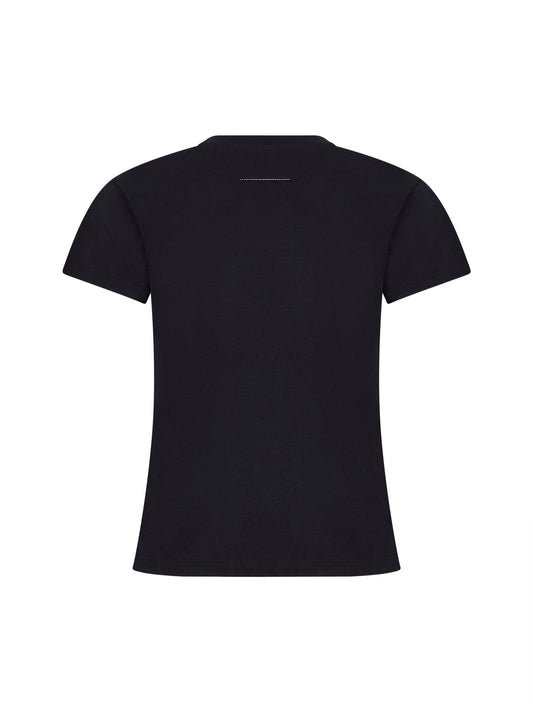T-shirt numeric in jersey di cotone traspirante nero