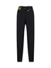 Black wool blend reverse waistband trousers