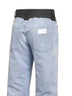 Jeans a gamba dritta in denim stretch azzurro