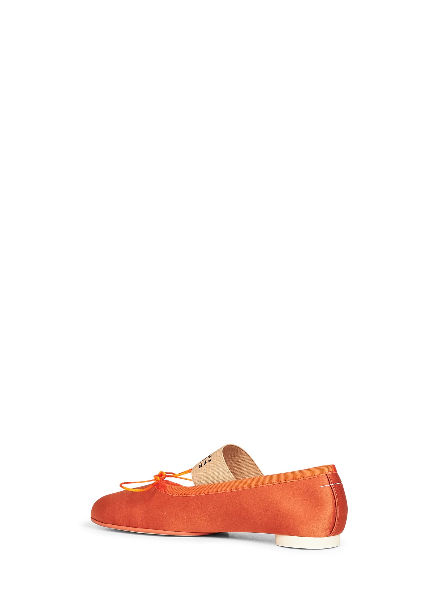 Orange satin Anatomic Numeric ballet flats