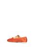 Orange satin Anatomic Numeric ballet flats