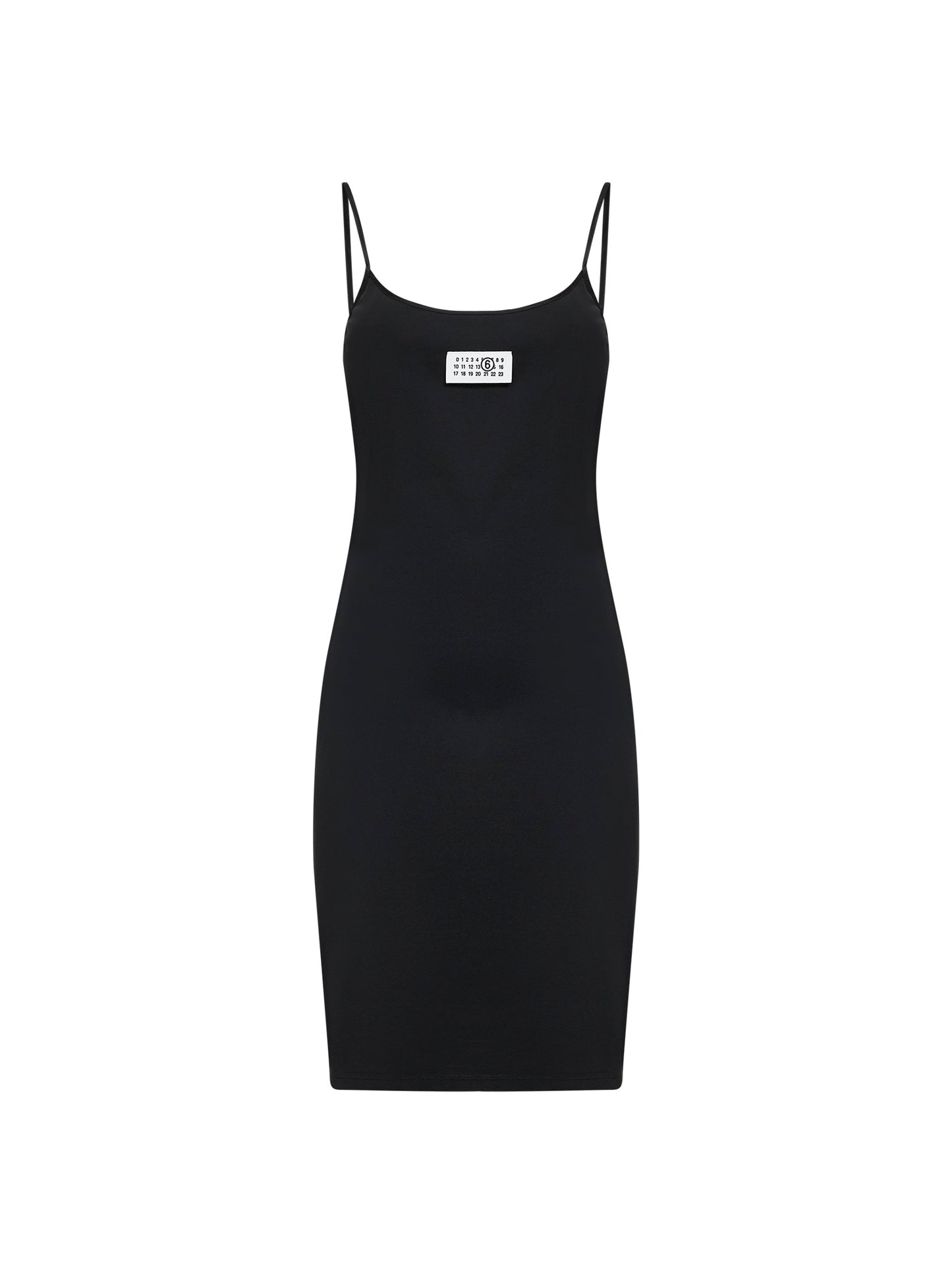 Miniabito con cinturino numeric in jersey di cotone nero