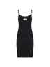 Miniabito con cinturino numeric in jersey di cotone nero