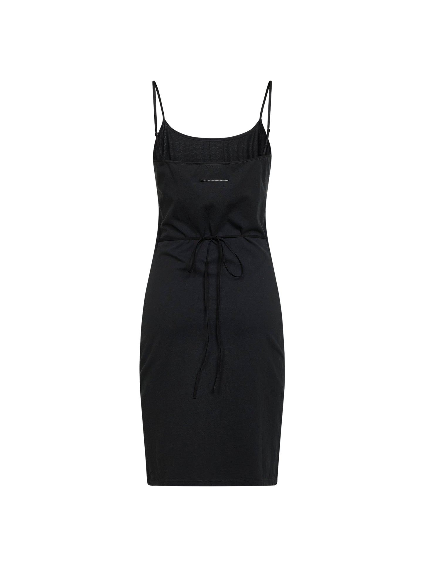 Miniabito con cinturino numeric in jersey di cotone nero