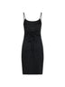 Miniabito con cinturino numeric in jersey di cotone nero