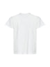 T-shirt in jersey bianco con stampa MM6