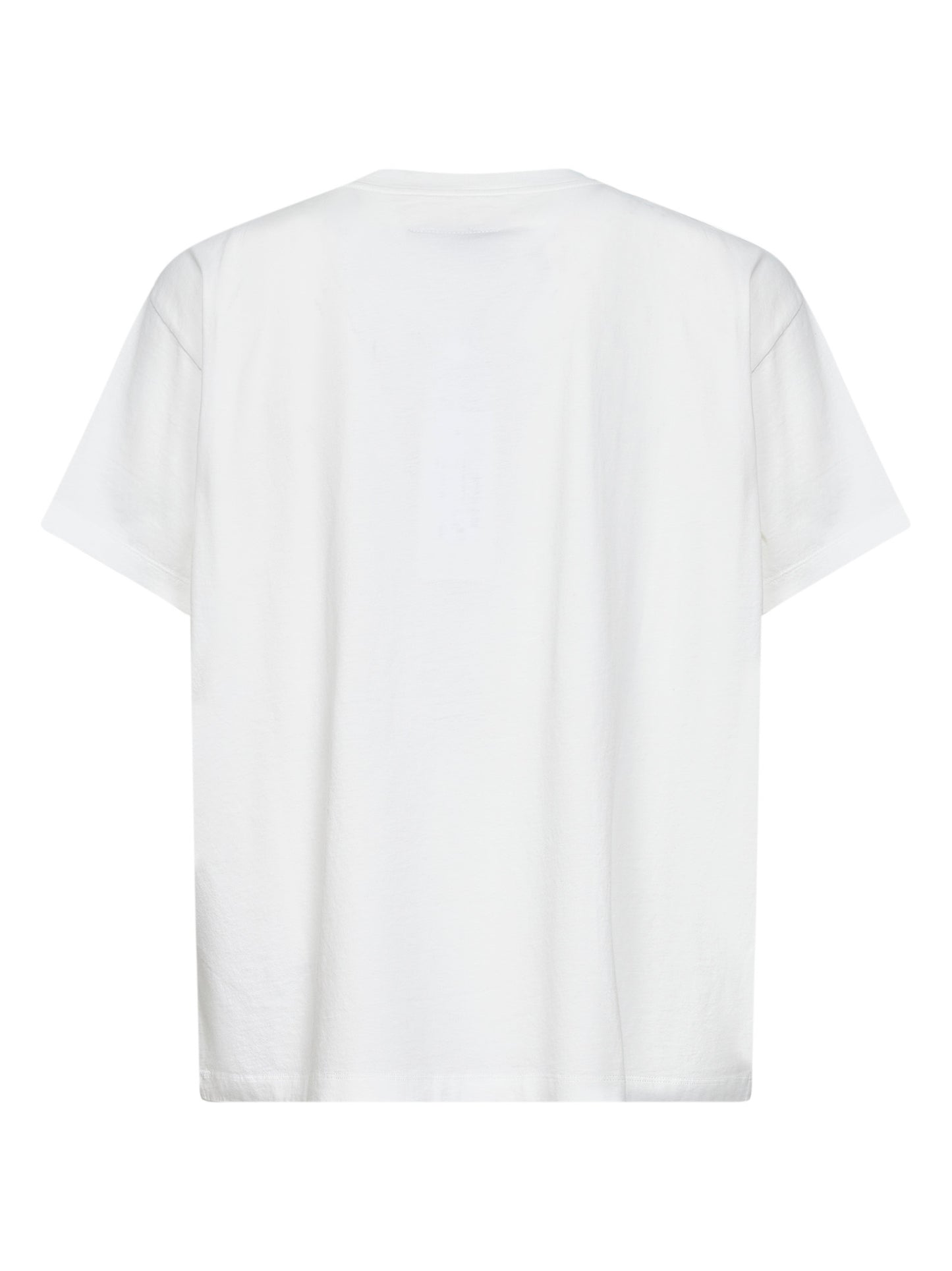 White cotton jersey numeric T-shirt