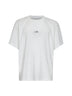 T-shirt in jersey bianco con numeric signature