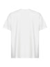 T-shirt in jersey bianco con stampa spray