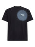 Black jersey spray-print T-shirt