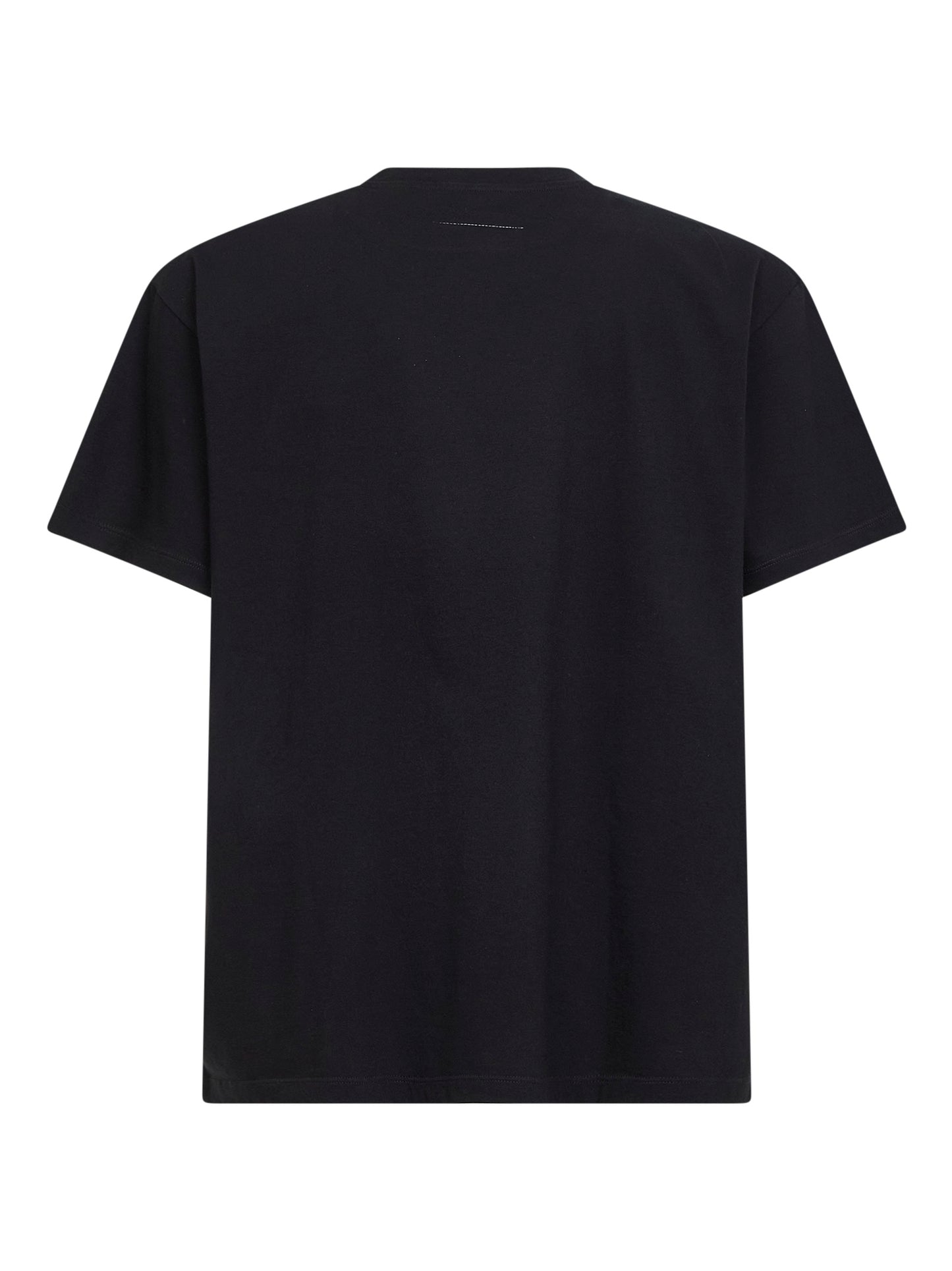 Black jersey spray-print T-shirt