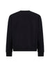 Black cotton blend spray-print sweatshirt