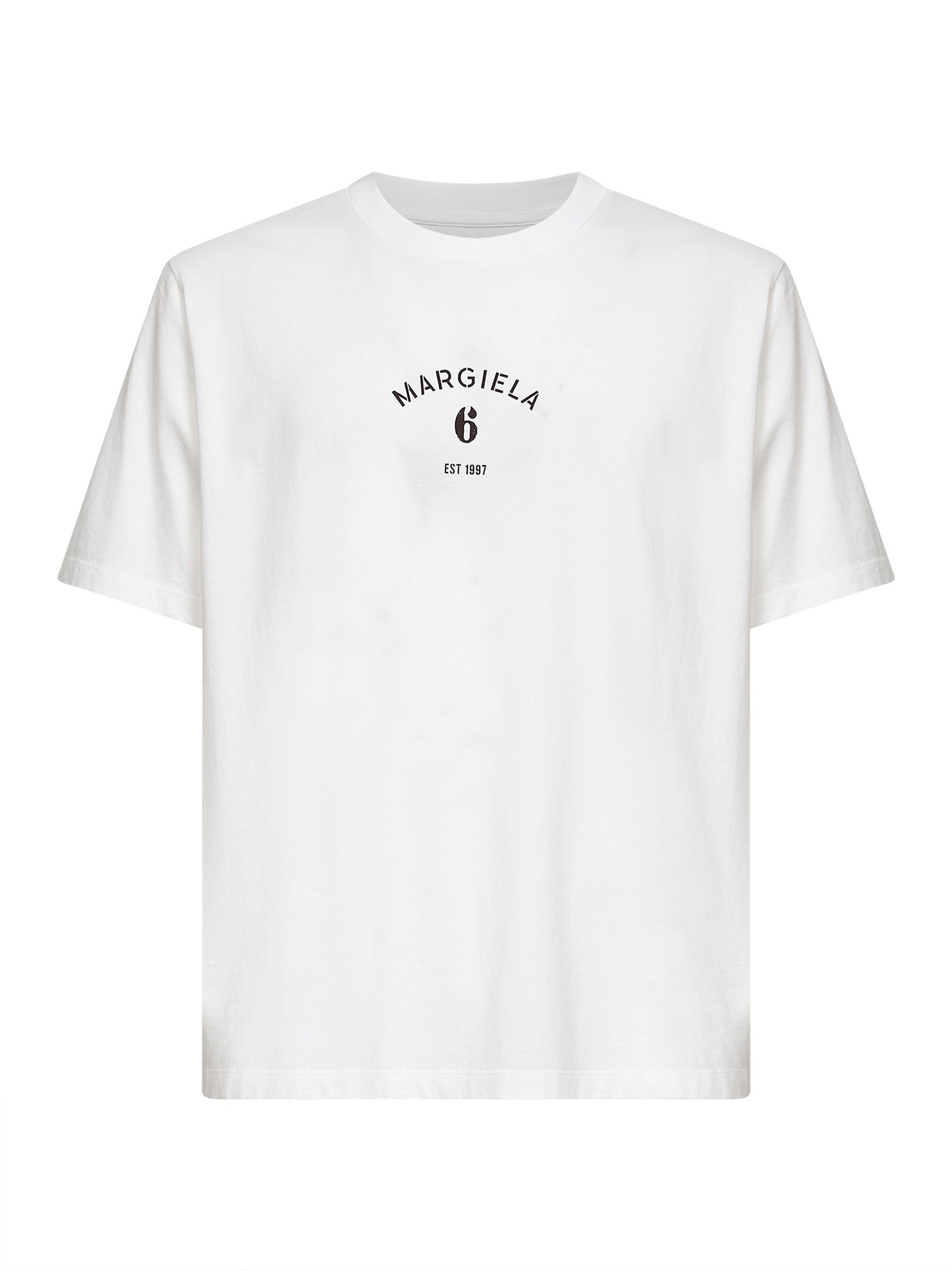 White cotton jersey logo T-shirt