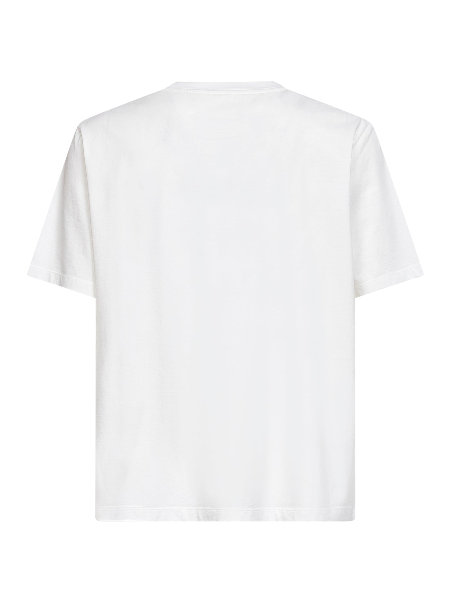 White cotton jersey logo T-shirt