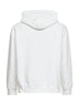 Felpa con cappuccio in jersey bianco con stampa MM6