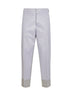 Pantaloni sartoriali bicolore in misto lana vergine grigio