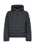 Piumino corto con cappuccio Vermeille nero