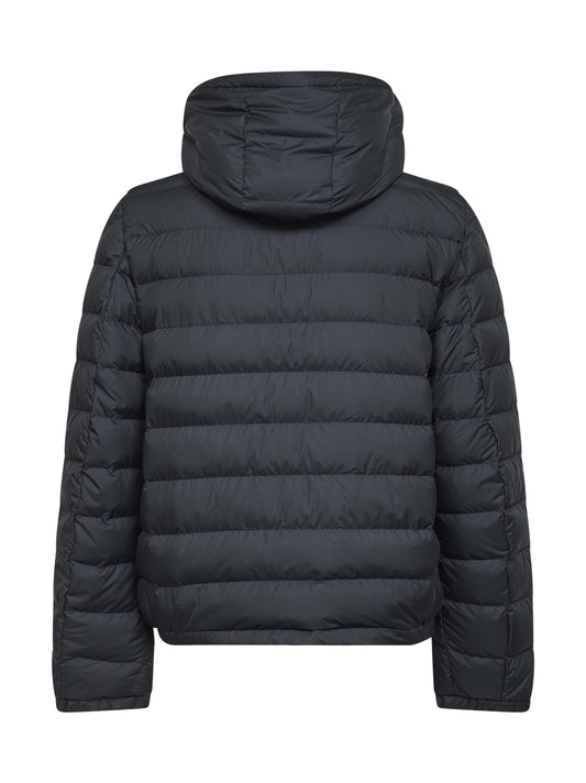 Piumino corto con cappuccio Vermeille nero