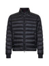 Black Rigel biker-style short down jacket