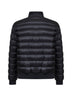 Black Rigel biker-style short down jacket