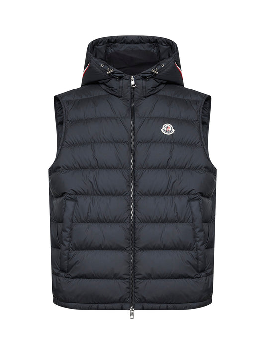 Gilet imbottito con cappuccio Marseillan nero