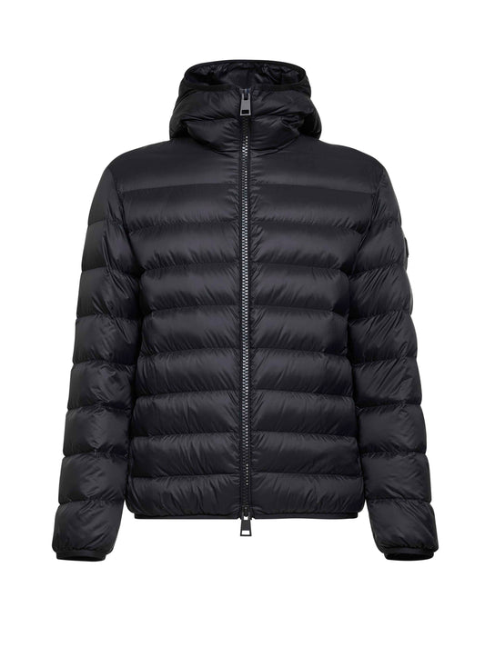 Piumino corto con cappuccio Alrai nero