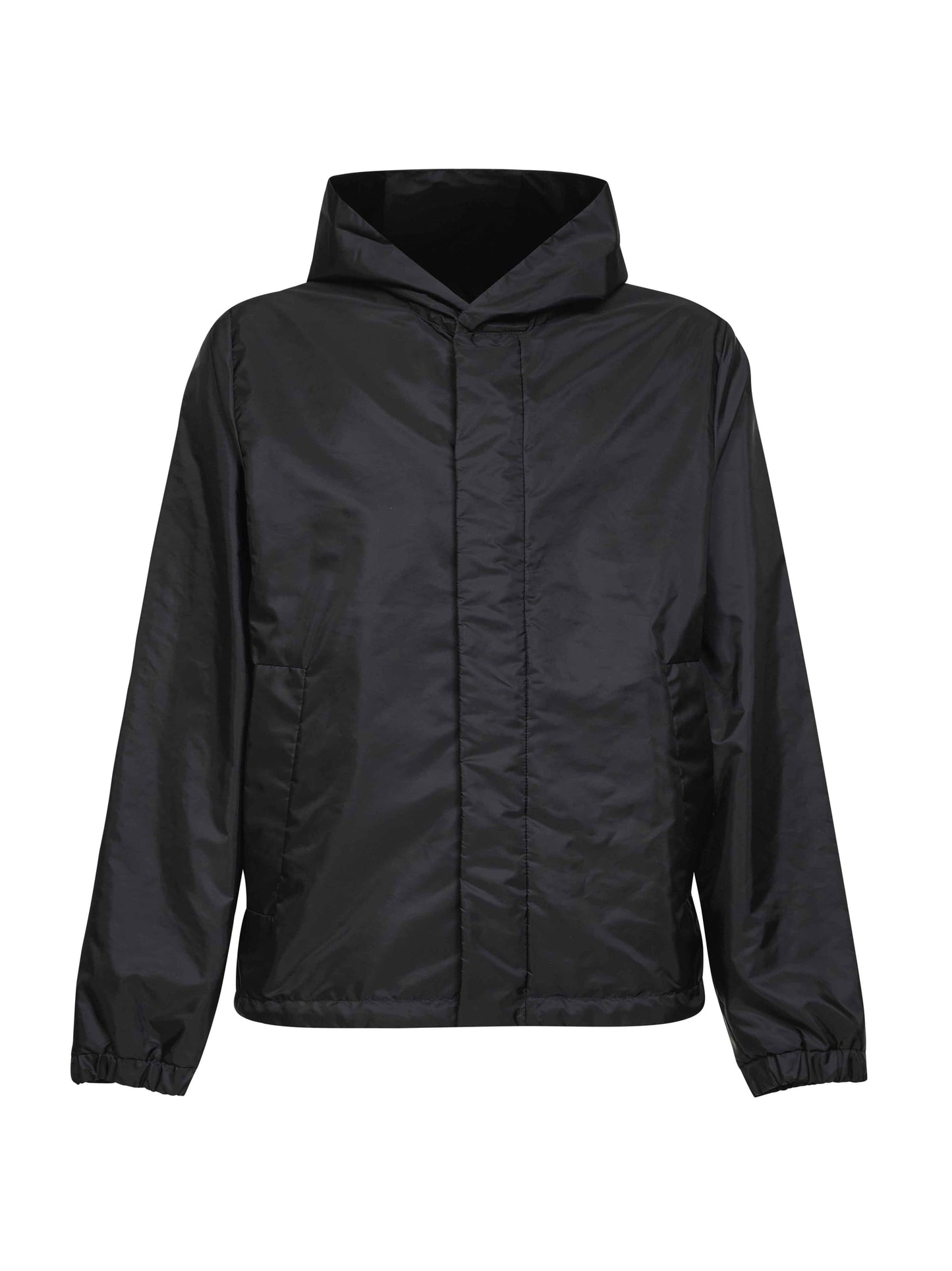 Giacca a vento con cappuccio Grandans nera