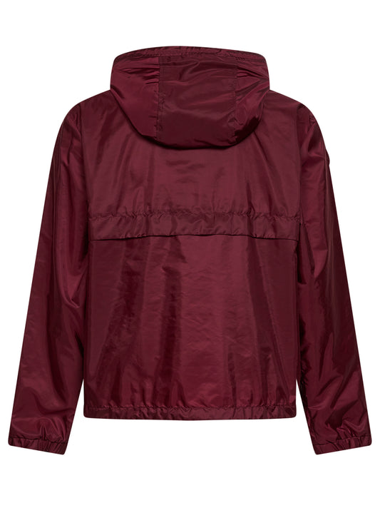 Burgundy Nidge hooded jacket