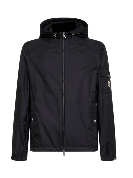 Black Etiache hooded waterproof jacket