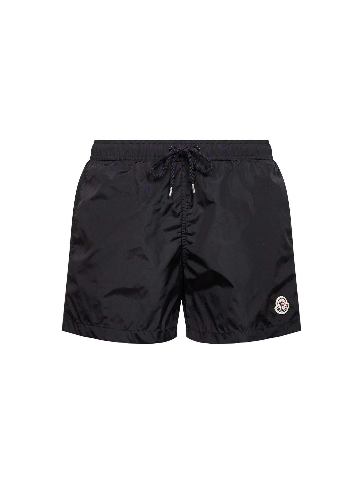 Black logo patch swim shorts