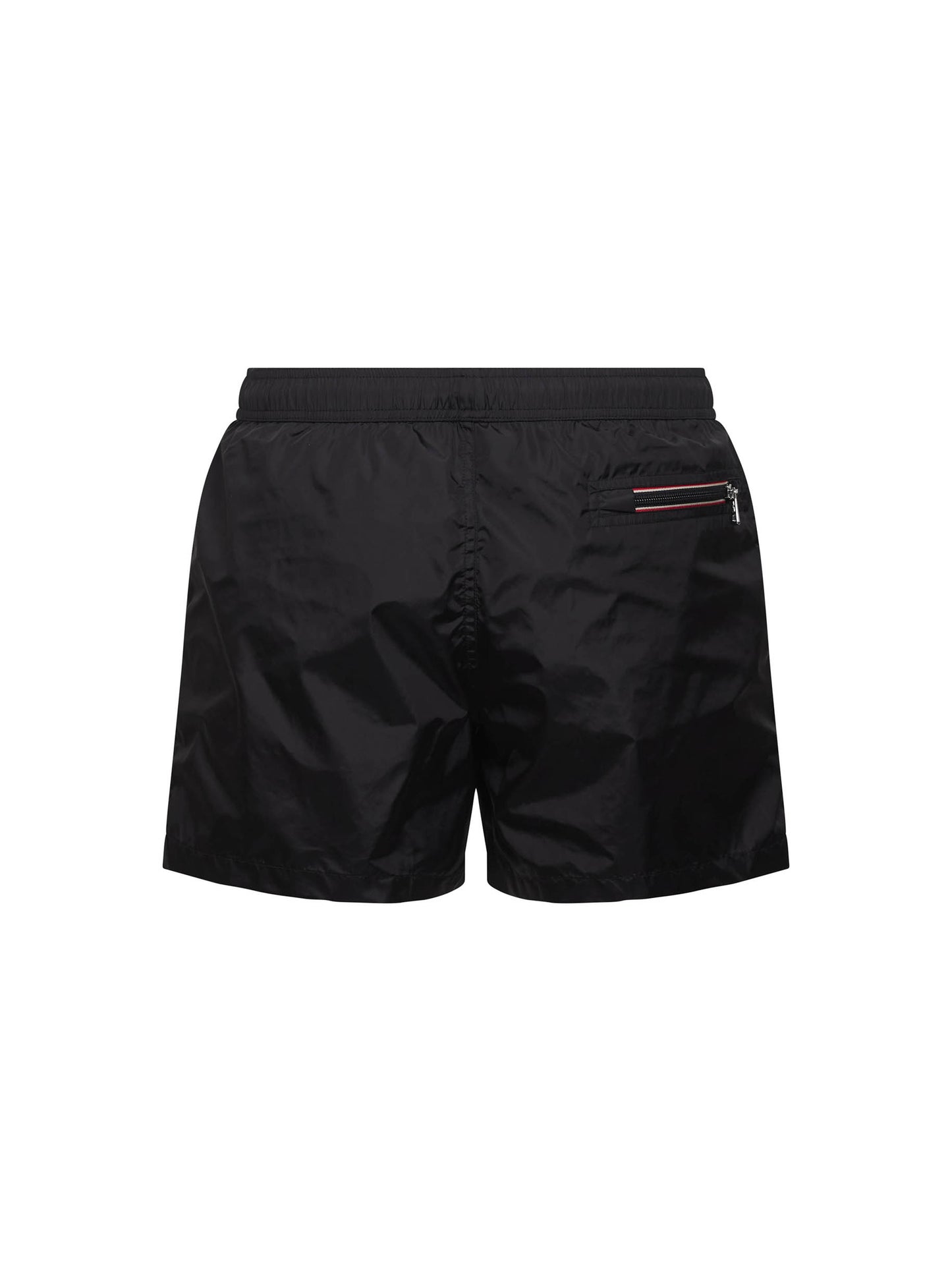 Black logo patch swim shorts