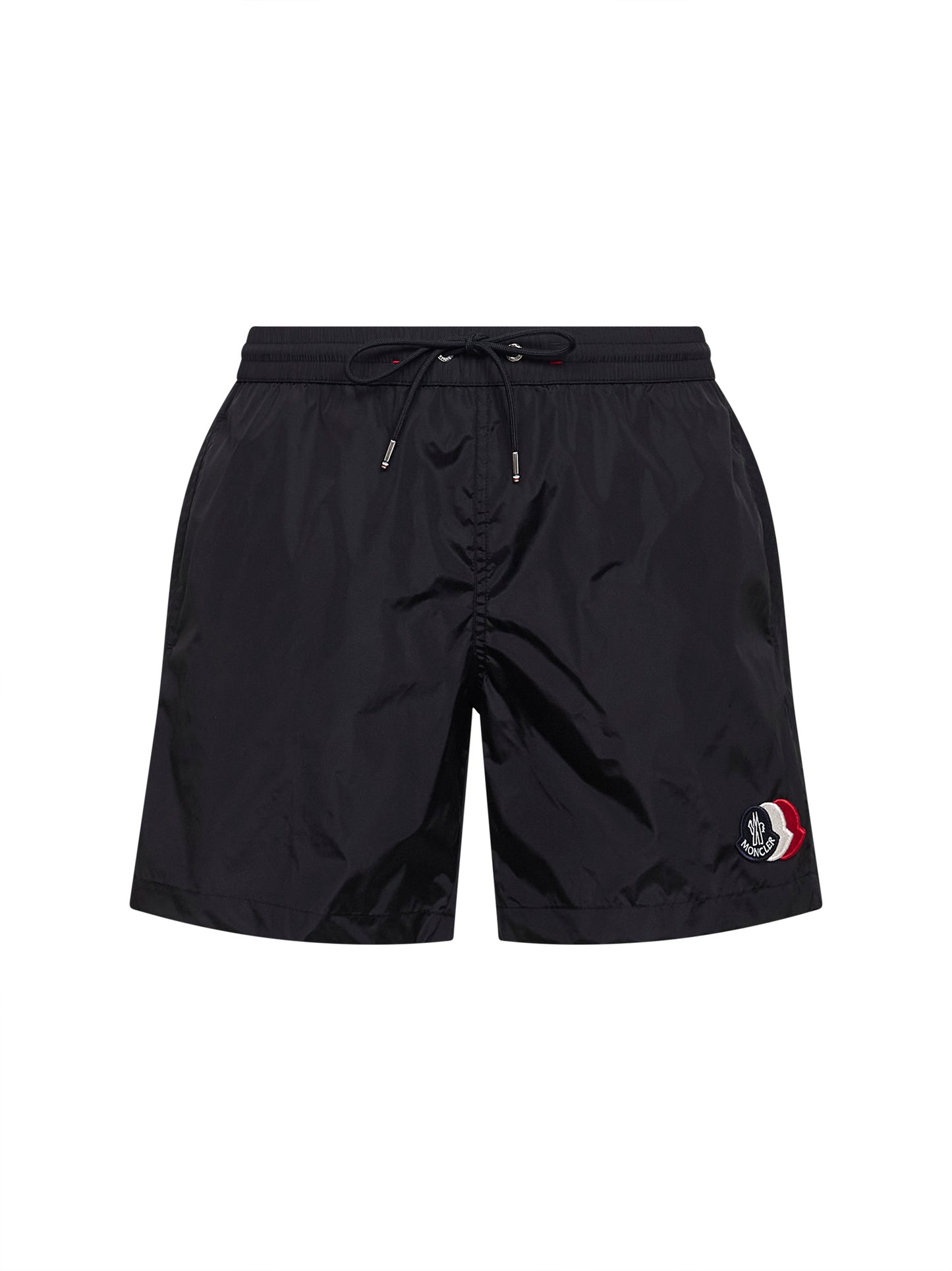 Shorts da mare nero con patch logato