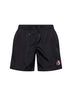 Shorts da mare nero con patch logato