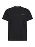 T-shirt in jersey di cotone nero con logo