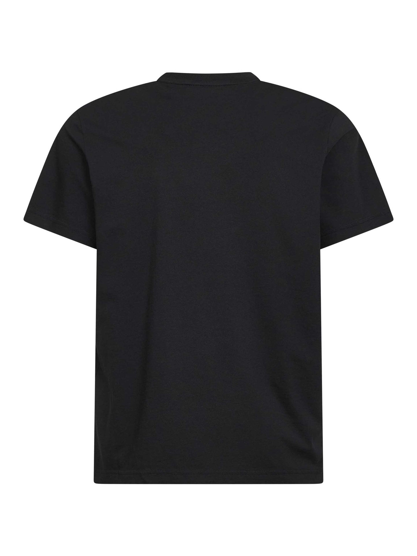 T-shirt in jersey di cotone nero con logo
