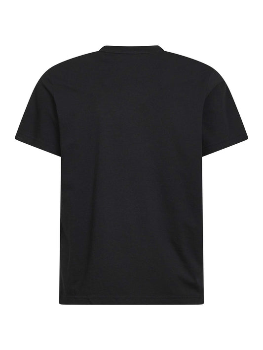 T-shirt in jersey di cotone nero con logo
