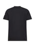 T-shirt in cotone nero con logo ricamato