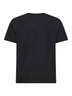 T-shirt in cotone nero con logo stampato<BR/>