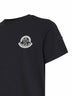 T-shirt in cotone nero con logo stampato<BR/>
