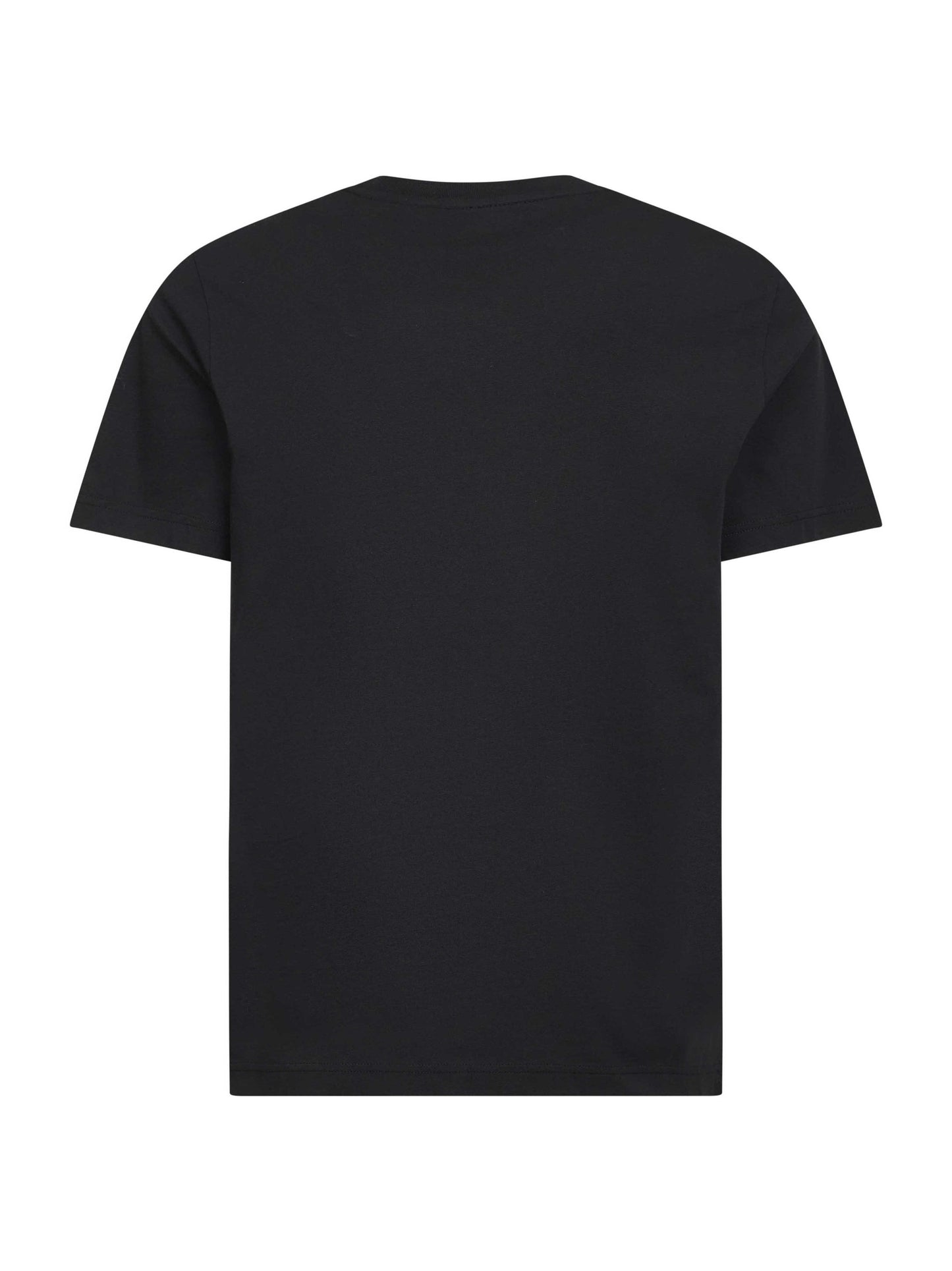 T-shirt in cotone nero con stampa logo