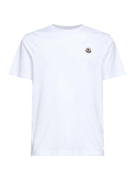 Set da tre T-shirt in cotone bianco con patch logato