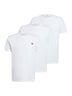 Set da tre T-shirt in cotone bianco con patch logato
