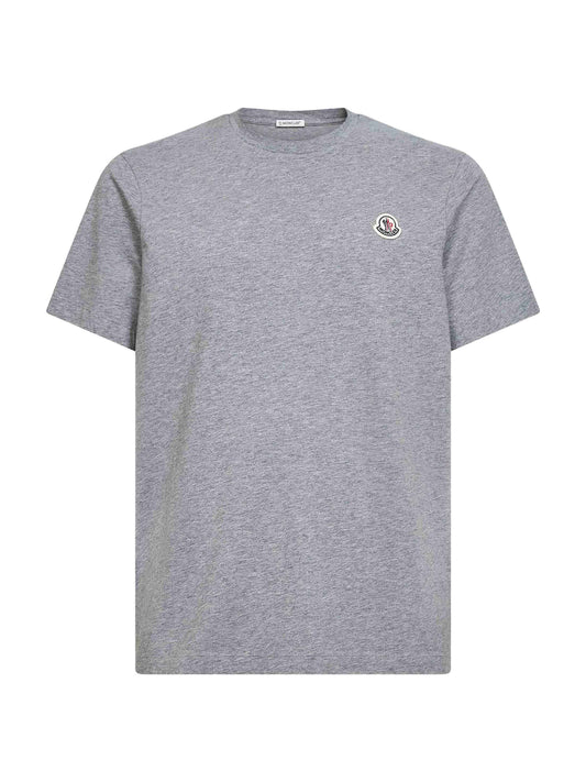 Set da tre T-shirt in cotone con patch logato