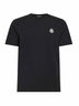 Set da tre T-shirt in cotone nero con patch logato